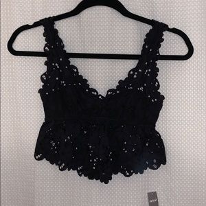 NWT black lace bralette